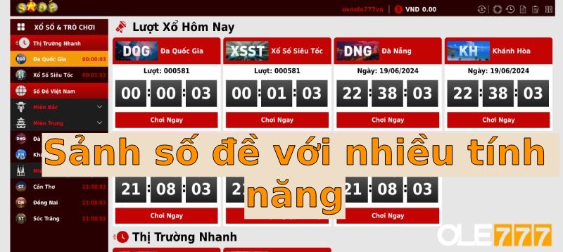 Sảnh số đề với nhiều tính năng